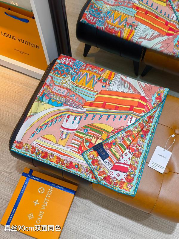 LV silk Scarf 90X90cm E04 (6)