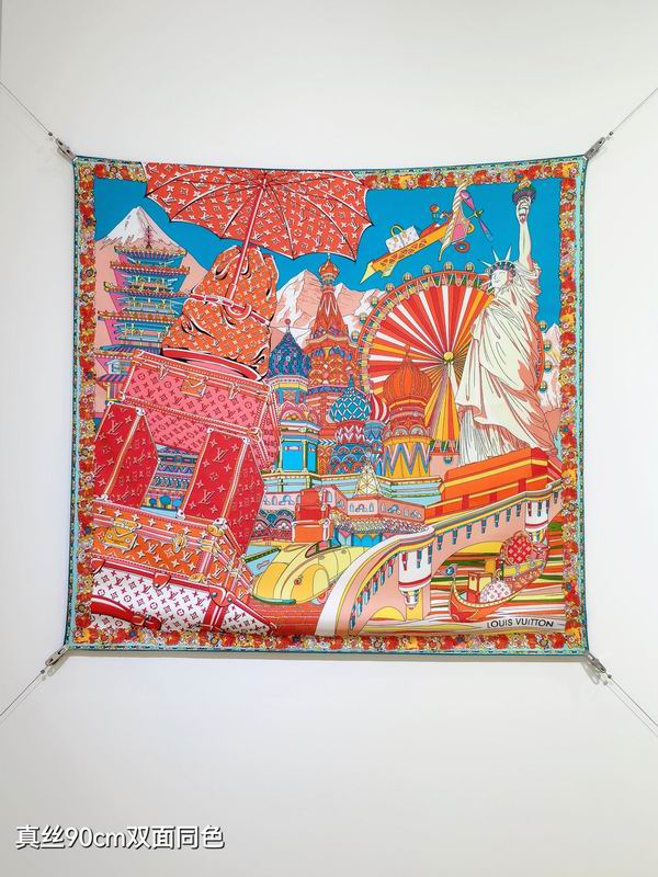 LV silk Scarf 90X90cm E04 (7)