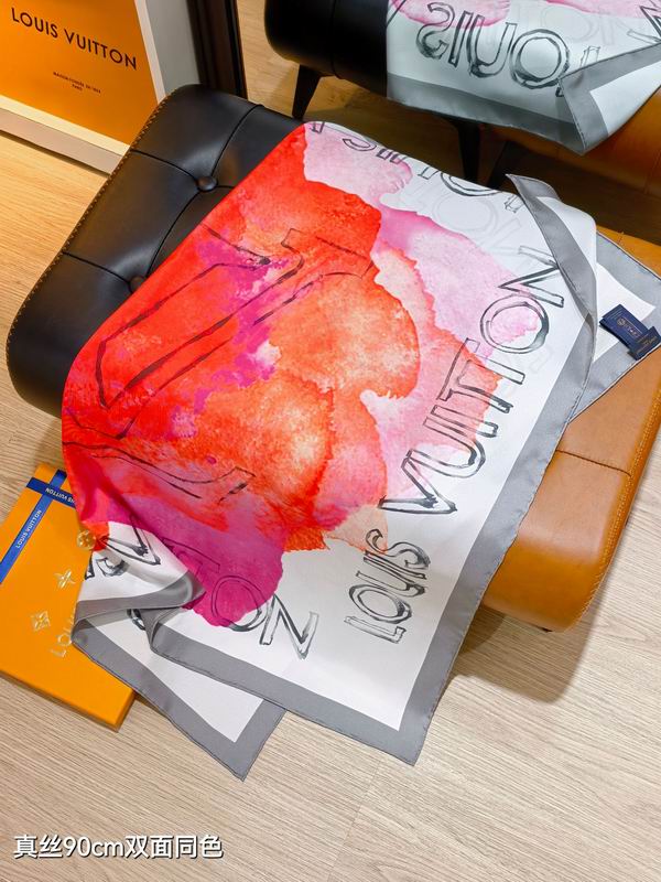 LV silk Scarf 90X90cm E05 (6)
