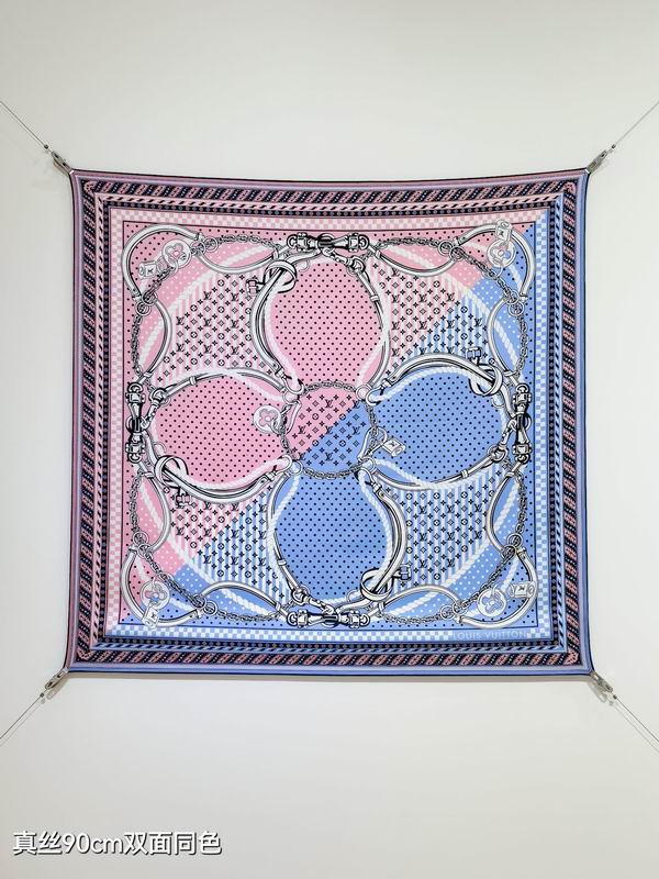 LV silk Scarf 90X90cm E06 (8)