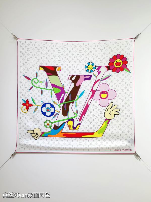 LV silk scarf 90X90cm E 08 (7)