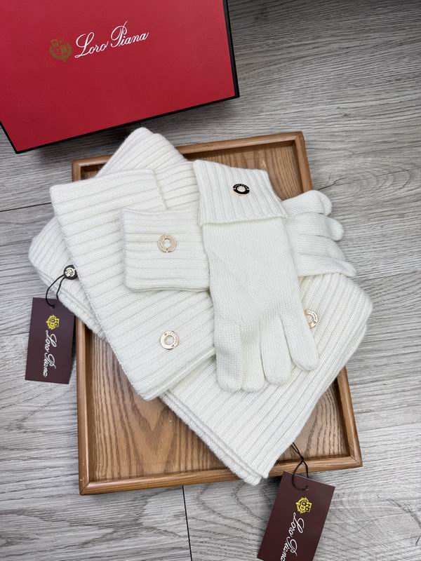 Loro Piana Scarf Hat Gloves E (1666)