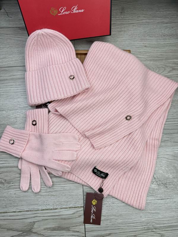 Loro Piana Scarf Hat Gloves E (1673)