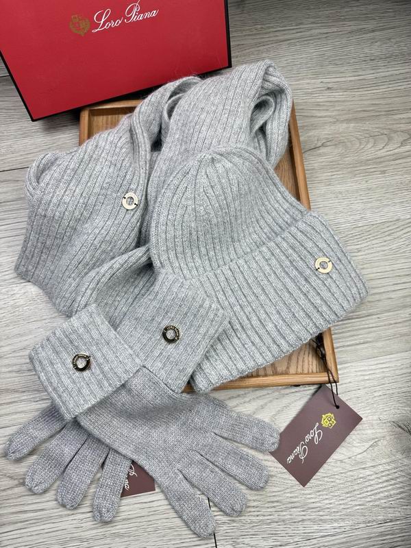 Loro Piana Scarf Hat Gloves E (1677)