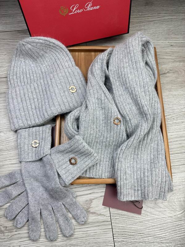 Loro Piana Scarf Hat Gloves E (1678)