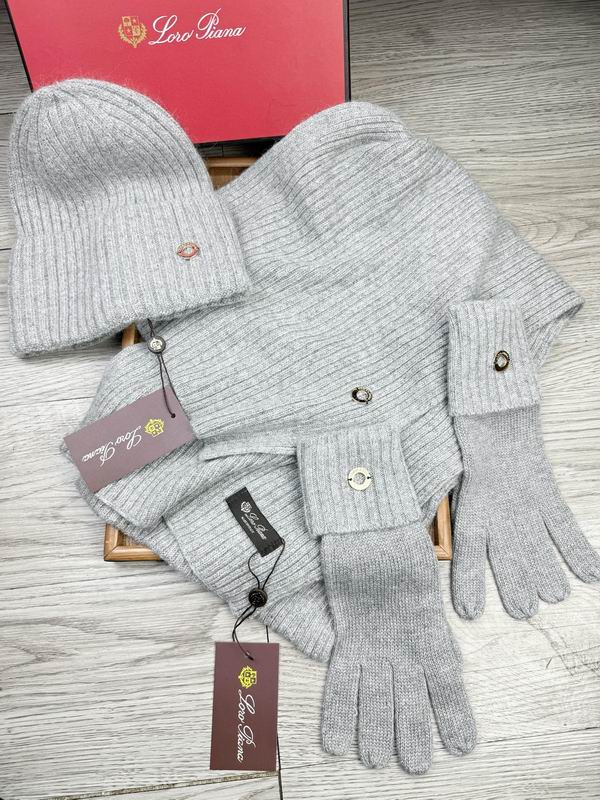 Loro Piana Scarf Hat Gloves E (1681)