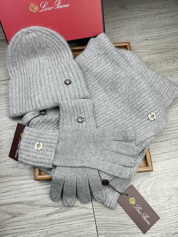 Loro Piana Scarf Hat Gloves E (1682)