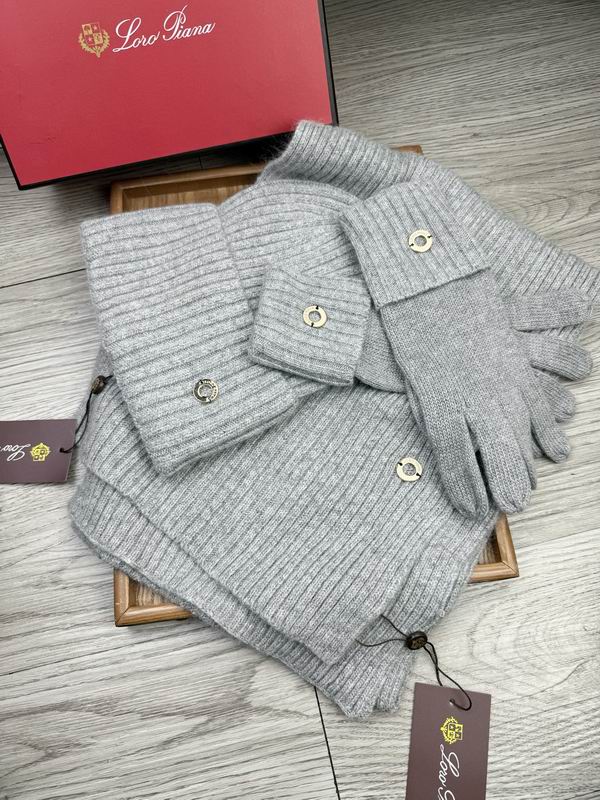 Loro Piana Scarf Hat Gloves E (1683)