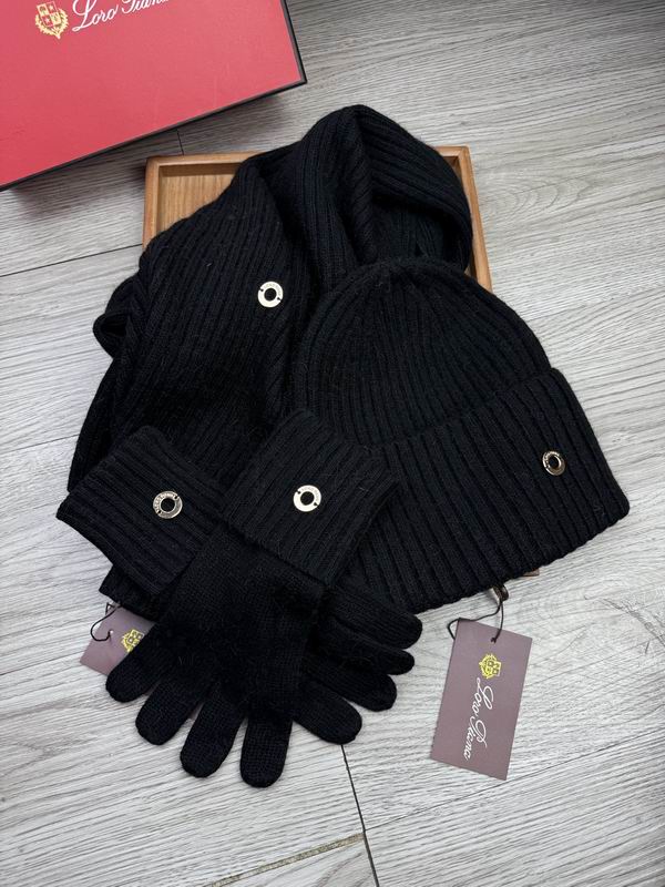 Loro Piana Scarf Hat Gloves E (1686)
