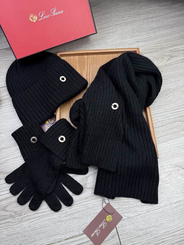Loro Piana Scarf Hat Gloves E (1687)