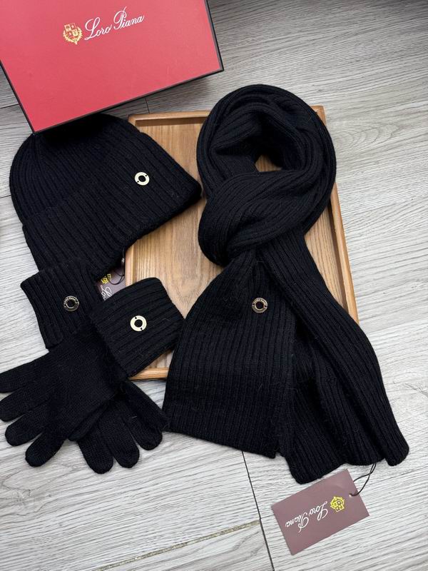 Loro Piana Scarf Hat Gloves E (1688)