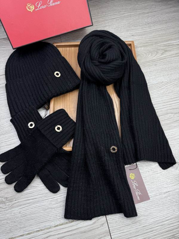 Loro Piana Scarf Hat Gloves E (1689)