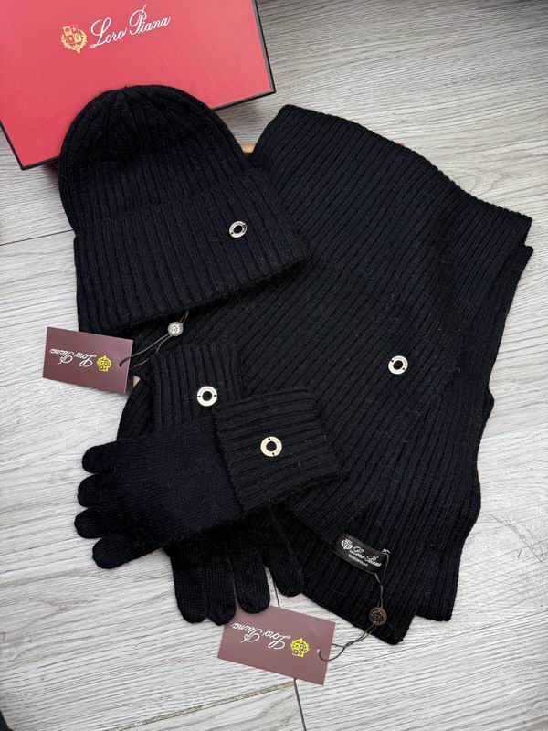 Loro Piana Scarf Hat Gloves E (1692)