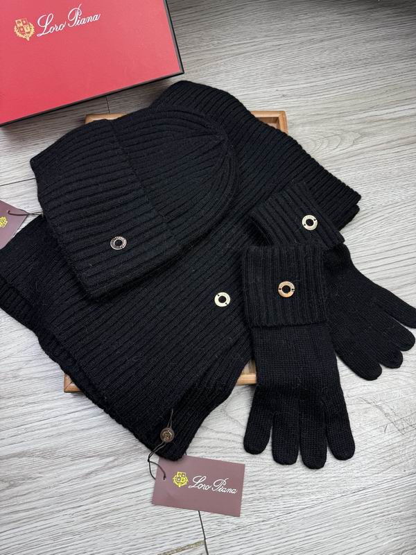 Loro Piana Scarf Hat Gloves E (1693)