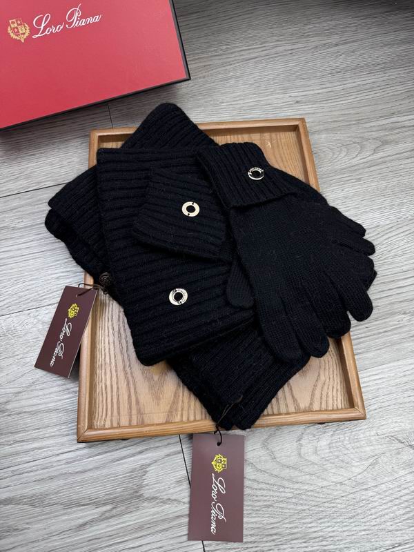 Loro Piana Scarf Hat Gloves E (1694)