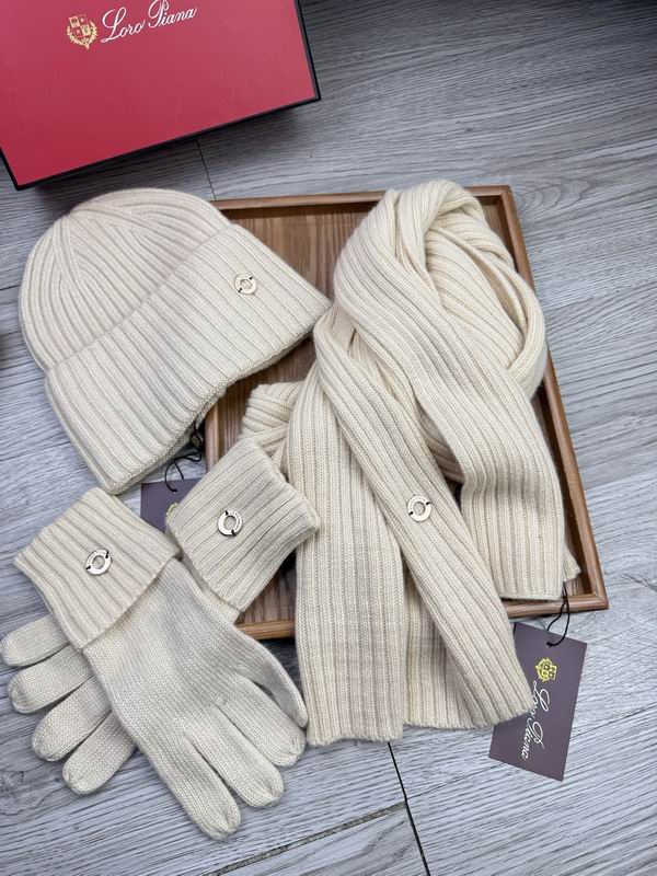 Loro Piana Scarf Hat Gloves E (1696)
