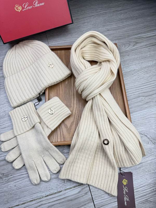 Loro Piana Scarf Hat Gloves E (1697)