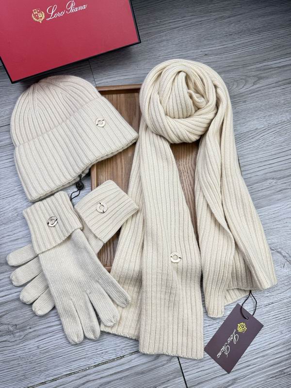 Loro Piana Scarf Hat Gloves E (1699)