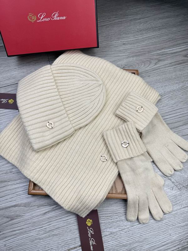 Loro Piana Scarf Hat Gloves E (1701)