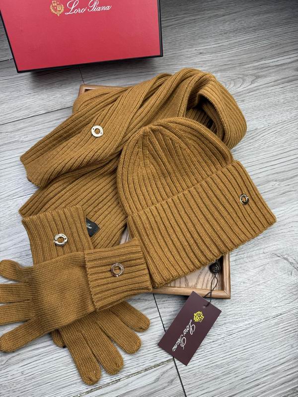 Loro Piana Scarf Hat Gloves E (1704)