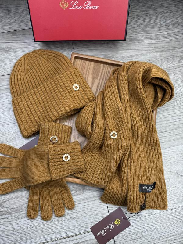 Loro Piana Scarf Hat Gloves E (1705)