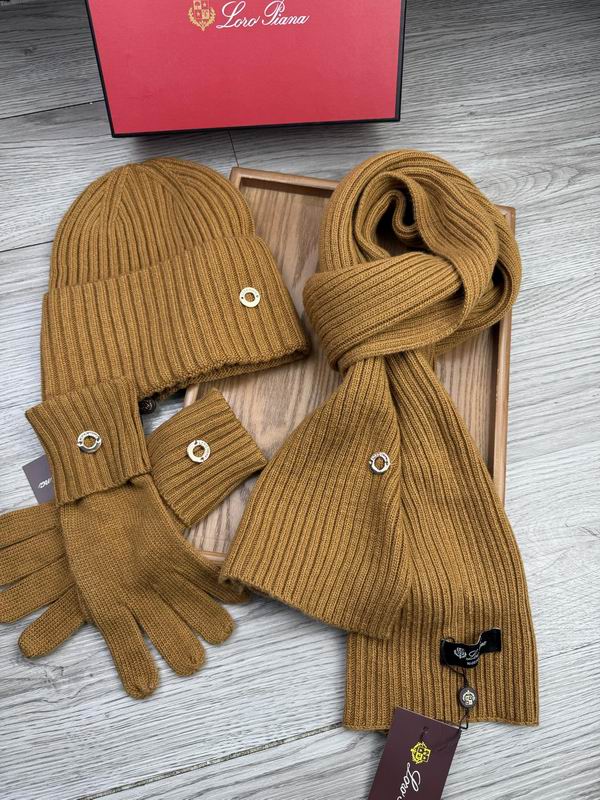 Loro Piana Scarf Hat Gloves E (1706)