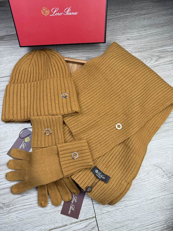 Loro Piana Scarf Hat Gloves E (1709)