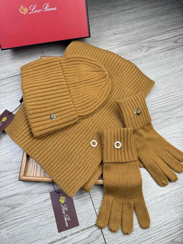 Loro Piana Scarf Hat Gloves E (1710)