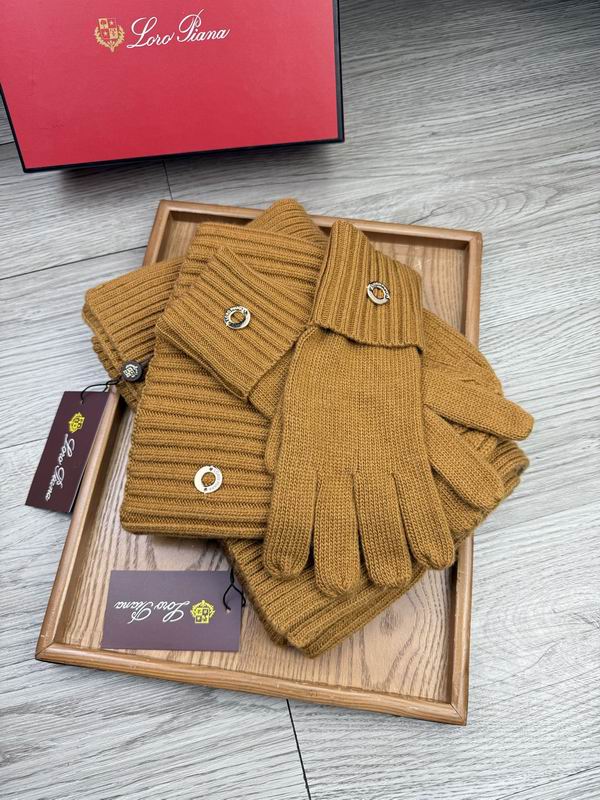 Loro Piana Scarf Hat Gloves E (1711)