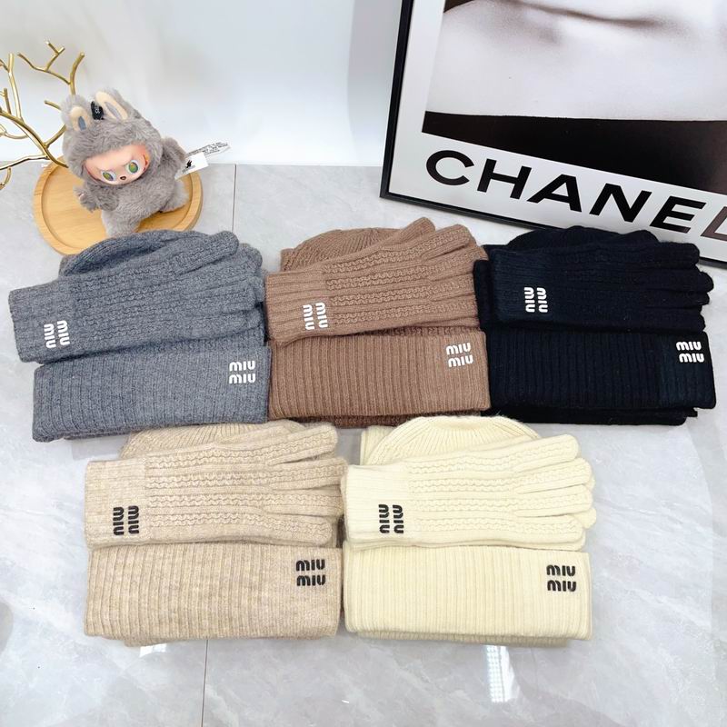 Miumiu Scarf Hat Gloves dx (141)