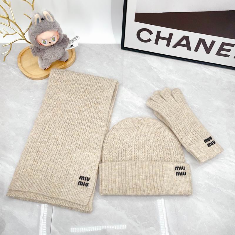 Miumiu Scarf Hat Gloves dx (166)