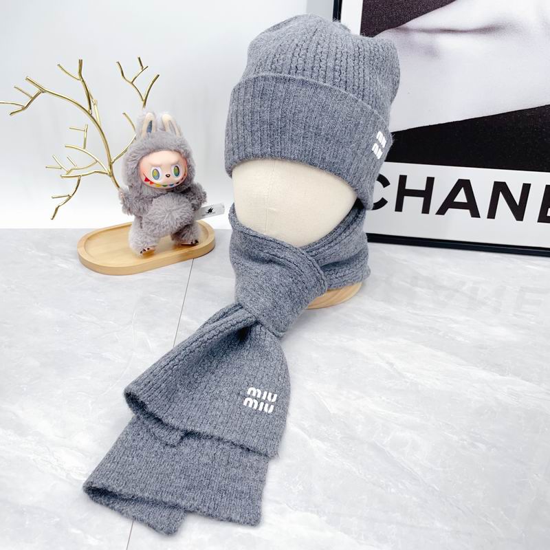 Miumiu Scarf Hat Gloves dx (176)