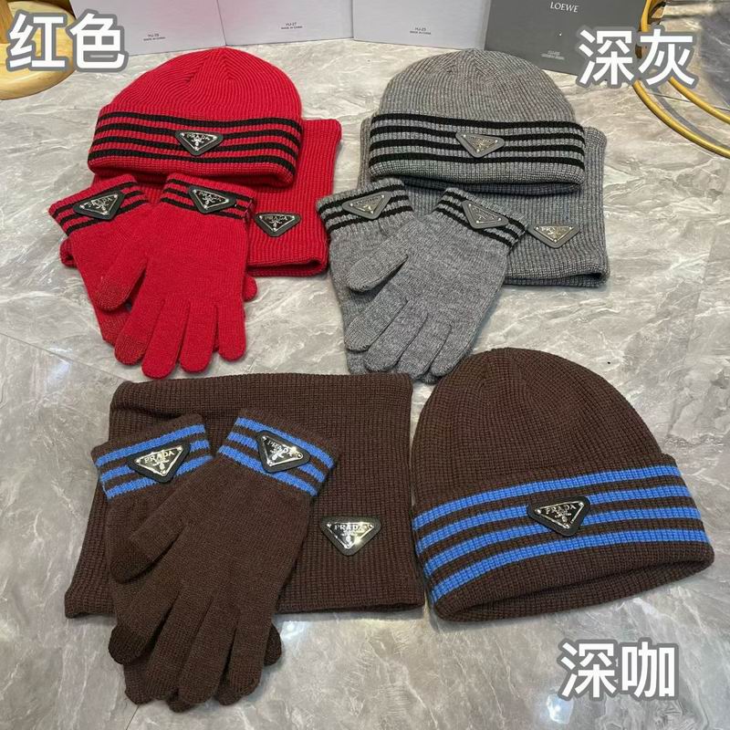 Prada scarf hat gloves (2)