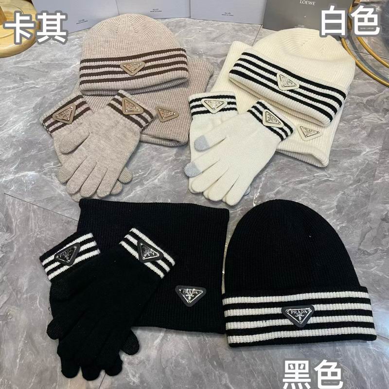 Prada scarf hat gloves (3)