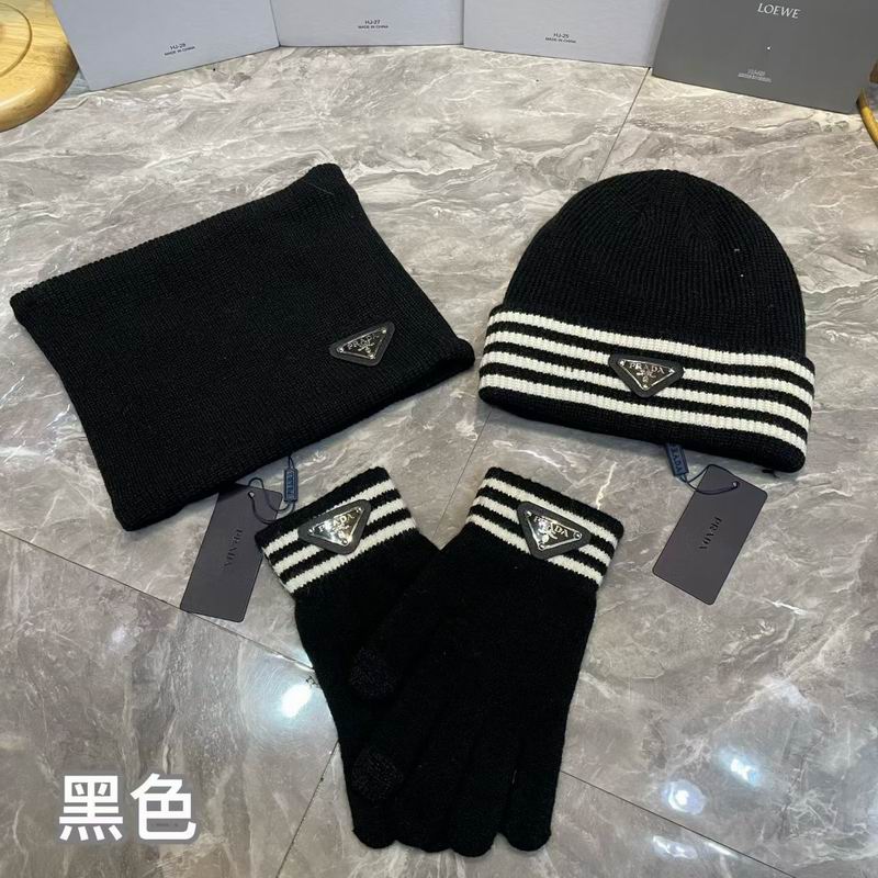 Prada scarf hat gloves (9)