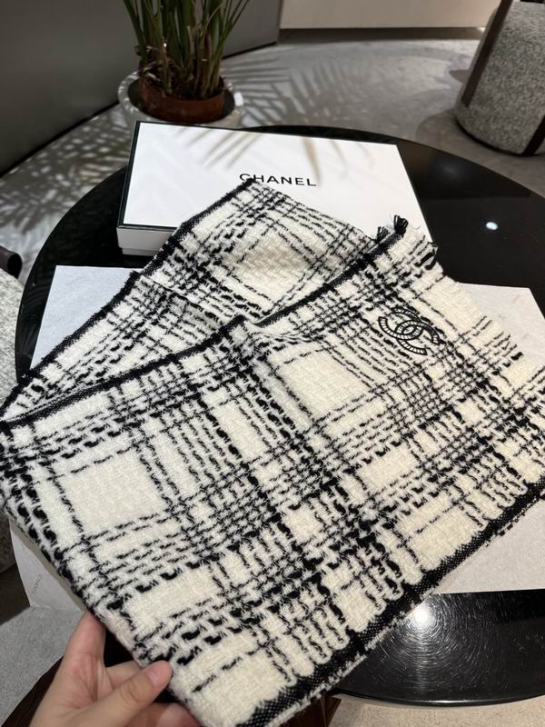 Chanel Scarf 30X190cm 100%羊绒 E40 (13)