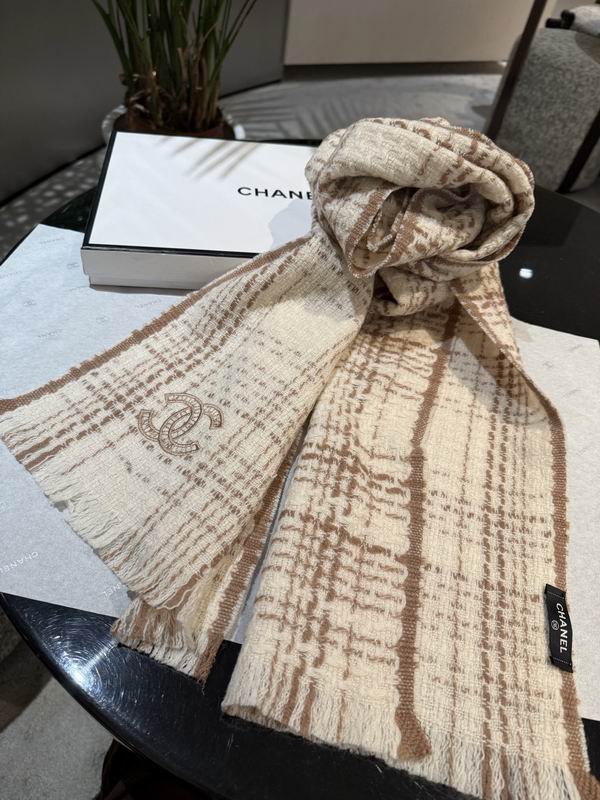 Chanel Scarf 30X190cm 100%羊绒 E40 (19)