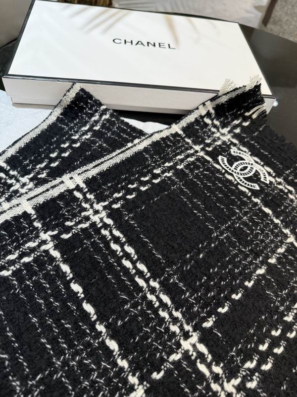 Chanel Scarf 30X190cm 100%羊绒 E40 (4)