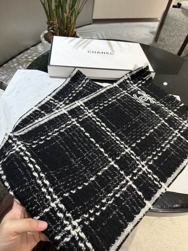 Chanel Scarf 30X190cm 100%羊绒 E40 (5)