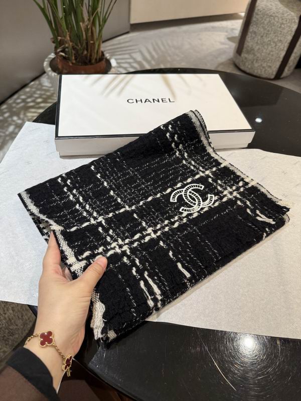 Chanel Scarf 30X190cm 100%羊绒 E40 (7)