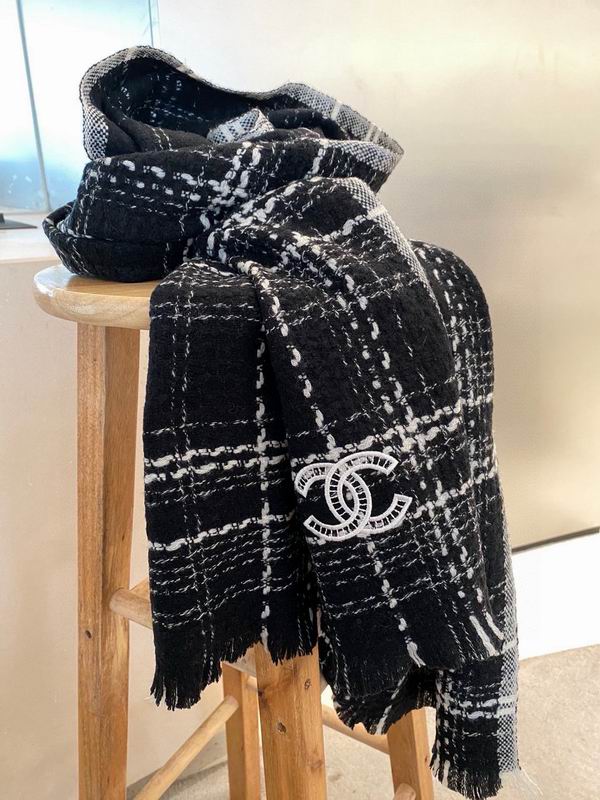 Chanel Scarf 30X190cm 100%羊绒 E68 (10)