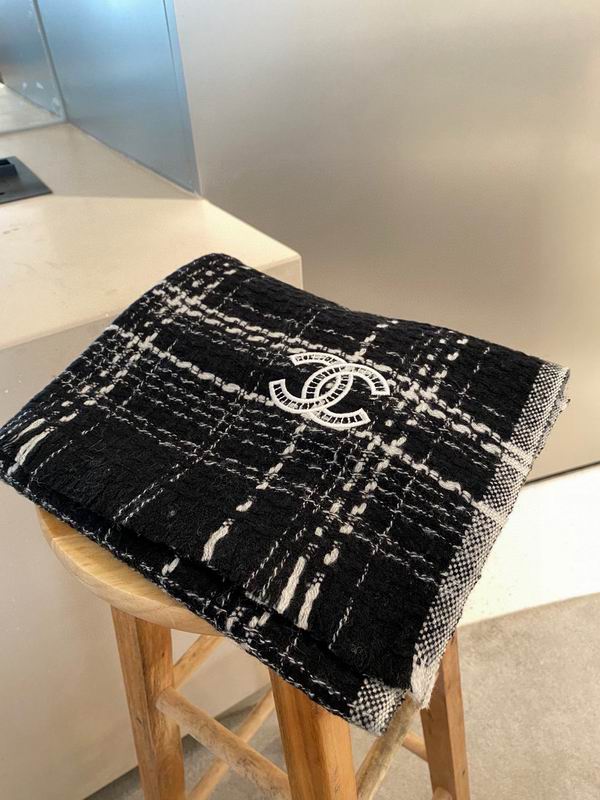 Chanel Scarf 30X190cm 100%羊绒 E68 (14)