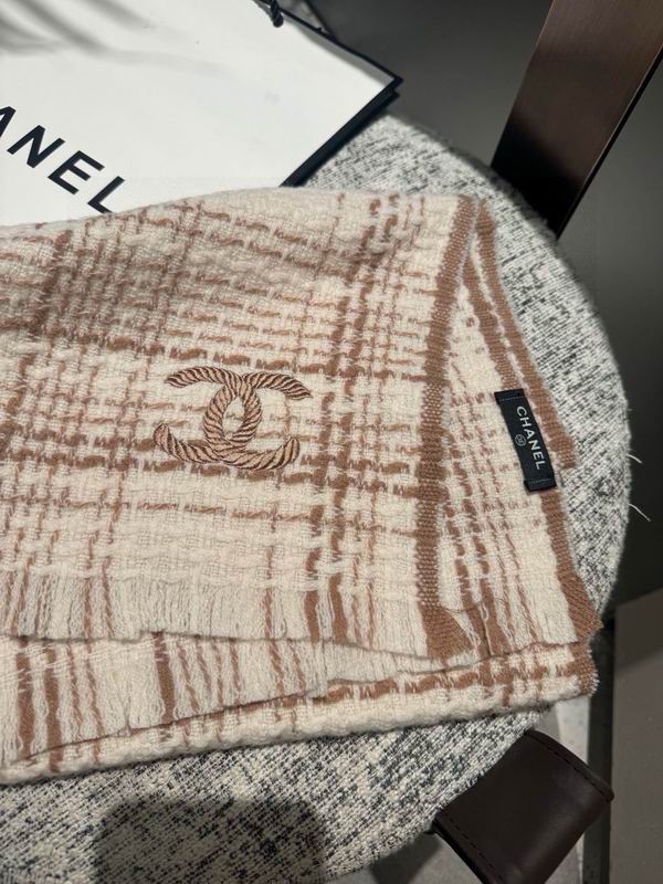Chanel Scarf 30X190cm 100%羊绒 E68 (5)