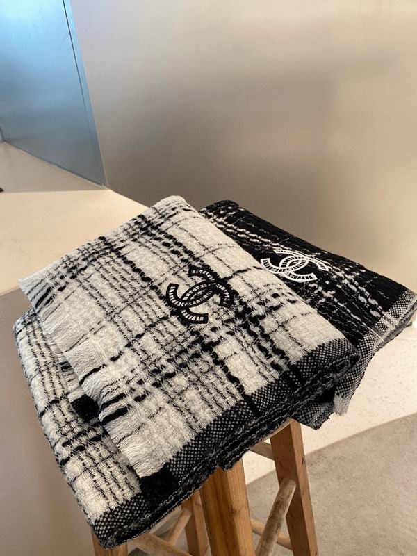Chanel Scarf 30X190cm 100%羊绒 E68 (8)