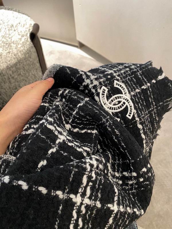 Chanel Scarf 30X190cm 100%羊绒 E68 (9)
