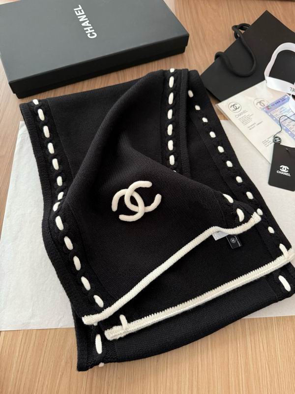 Chanel Scarf 32X180cm 100%羊绒 E26 (3)
