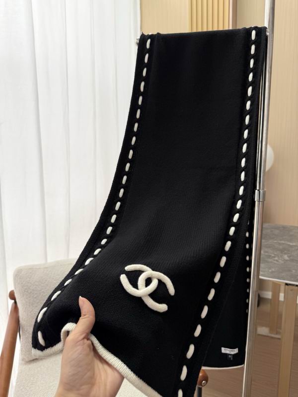 Chanel Scarf 32X180cm 100%羊绒 E26 (4)