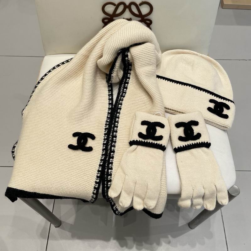 Chanel Scarf Hat Gloves (102)