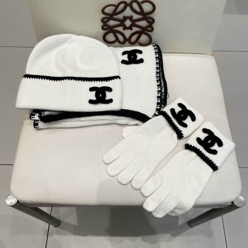 Chanel Scarf Hat Gloves (105)