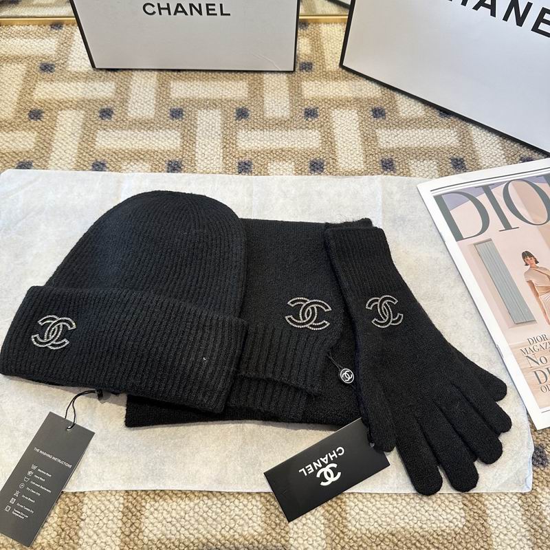 Chanel Scarf Hat Gloves (11)